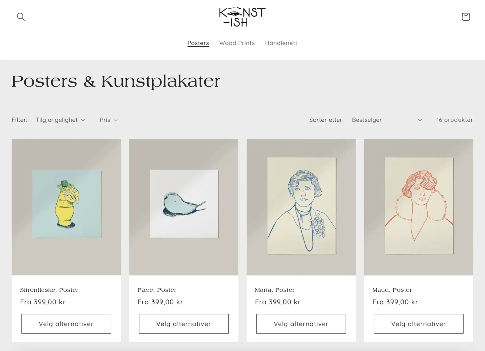 Produktside fra Kunst-Ish