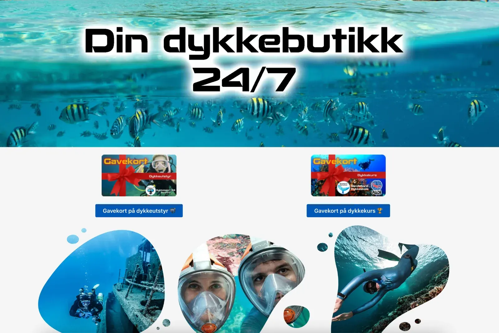 Forside av Din dykkebutikk