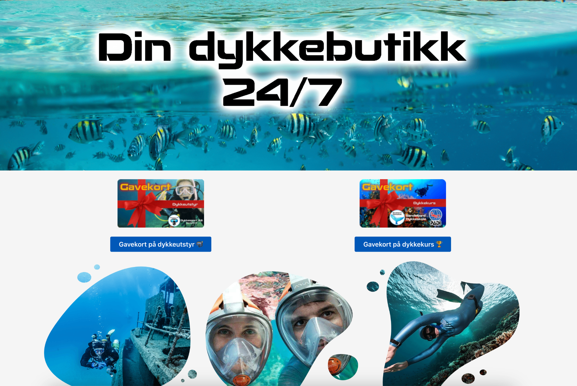 Forside av Din dykkebutikk